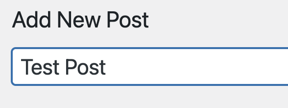 Post Page Name